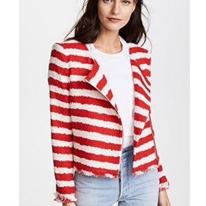 Alice & Olivia Red and white striped Jacket